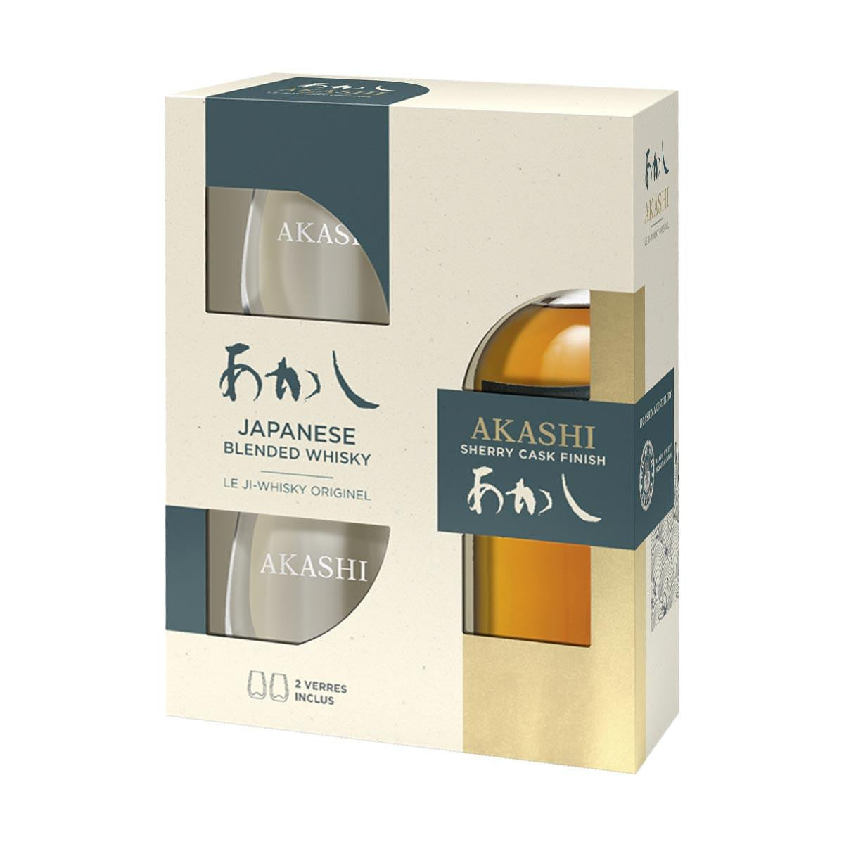 Whisky Akashi Blended Sherry Cask 50 cl Confezione con 2 bicchieri
