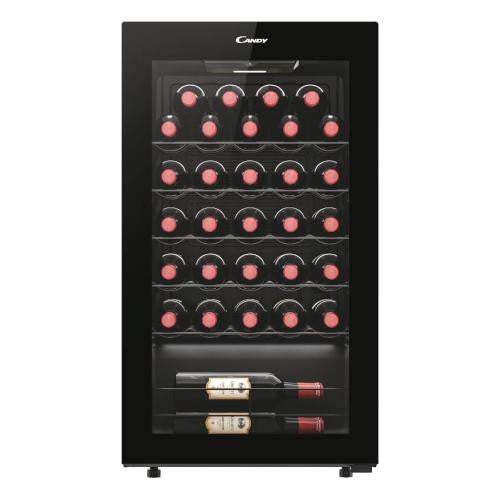Cantinetta Vino Candy CWC033M Libera Installazione 33 bottiglie 3 ripiani in metallo luce led classe energetica G