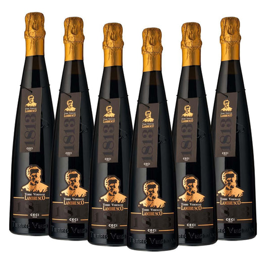 Emilia IGT Lambrusco Terre Verdiane 1813 box da 6 bottiglie Cantine Ceci 0,75 Lt