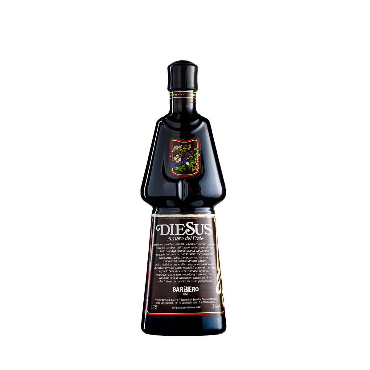 Diesus Amaro del Frate Barbero a Base di Erbe Aromatiche e Vini Pregiati 70 Cl