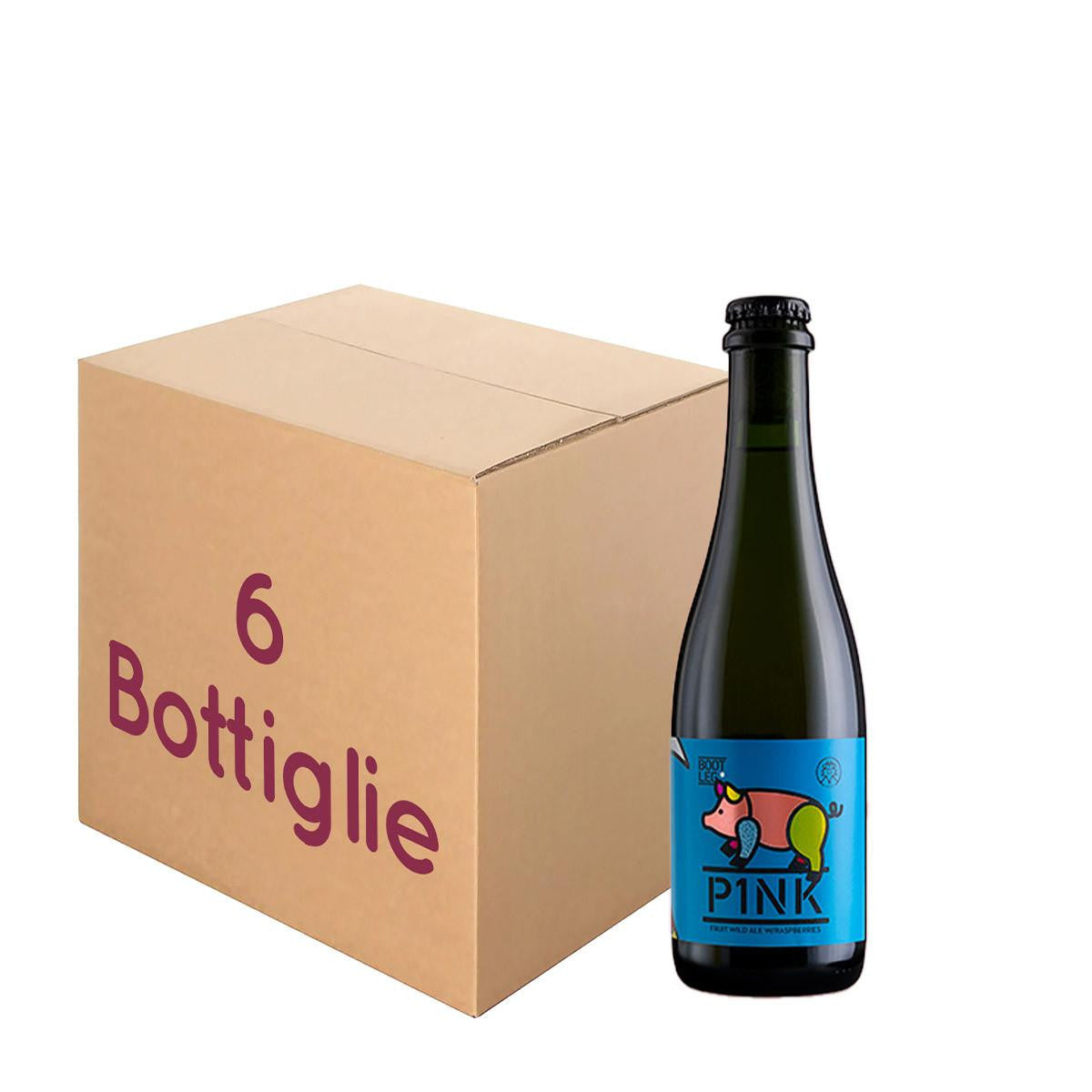 Pink Birra dell’Eremo - Fruit Wild Ale con Lamponi -  BOTT. 37,5 Cl KIT 6
