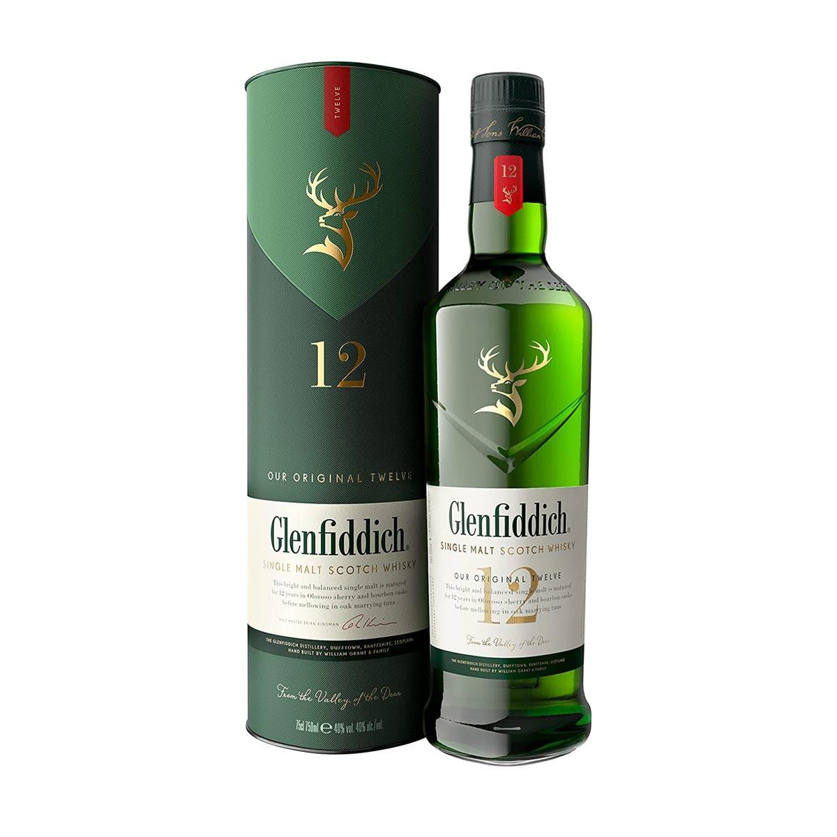 Glenfiddich 12 years single malt scotch whisky 100 cl