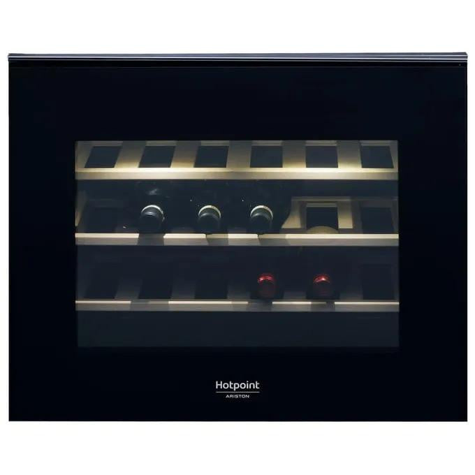 Hotpoint HA WC512 Cantinetta Vino 24 Bottiglie Nero Classe energetica G 3 Ripiani in rovere 45 cm Inox
