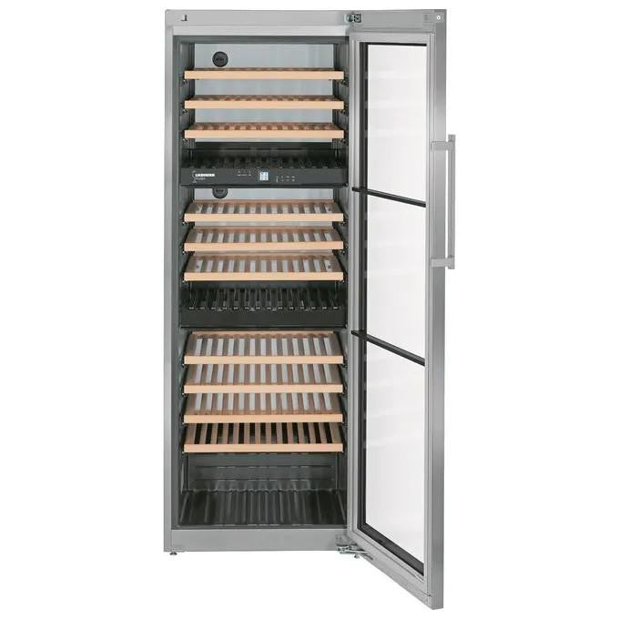 Liebherr WTes 5872 Cantina Temperata Allestimento Vinidor Capacita 178 Bottiglie Classe energetica G Filtro ai Carboni Attivi 12 Ripiani in Faggio Acciaio