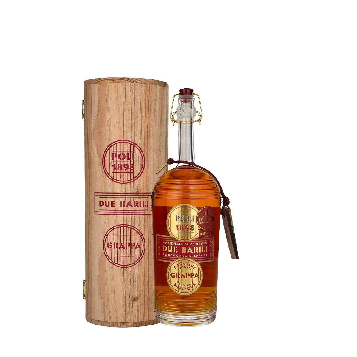 Grappa Due Barili con astuccio di Legno - Distilleria Poli