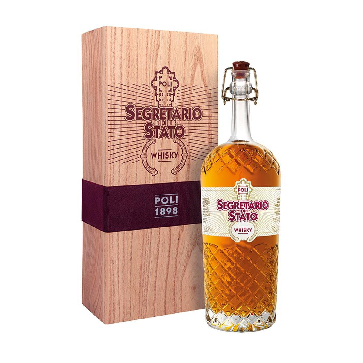 Whisky Poli Segretario Di Stato In Astuccio Legno 0,7 Cl