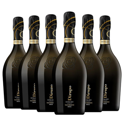 Prosecco Di Valdobbiadene Superiore Dirupo Extra Dry Andreola - Kit 6 bottiglie