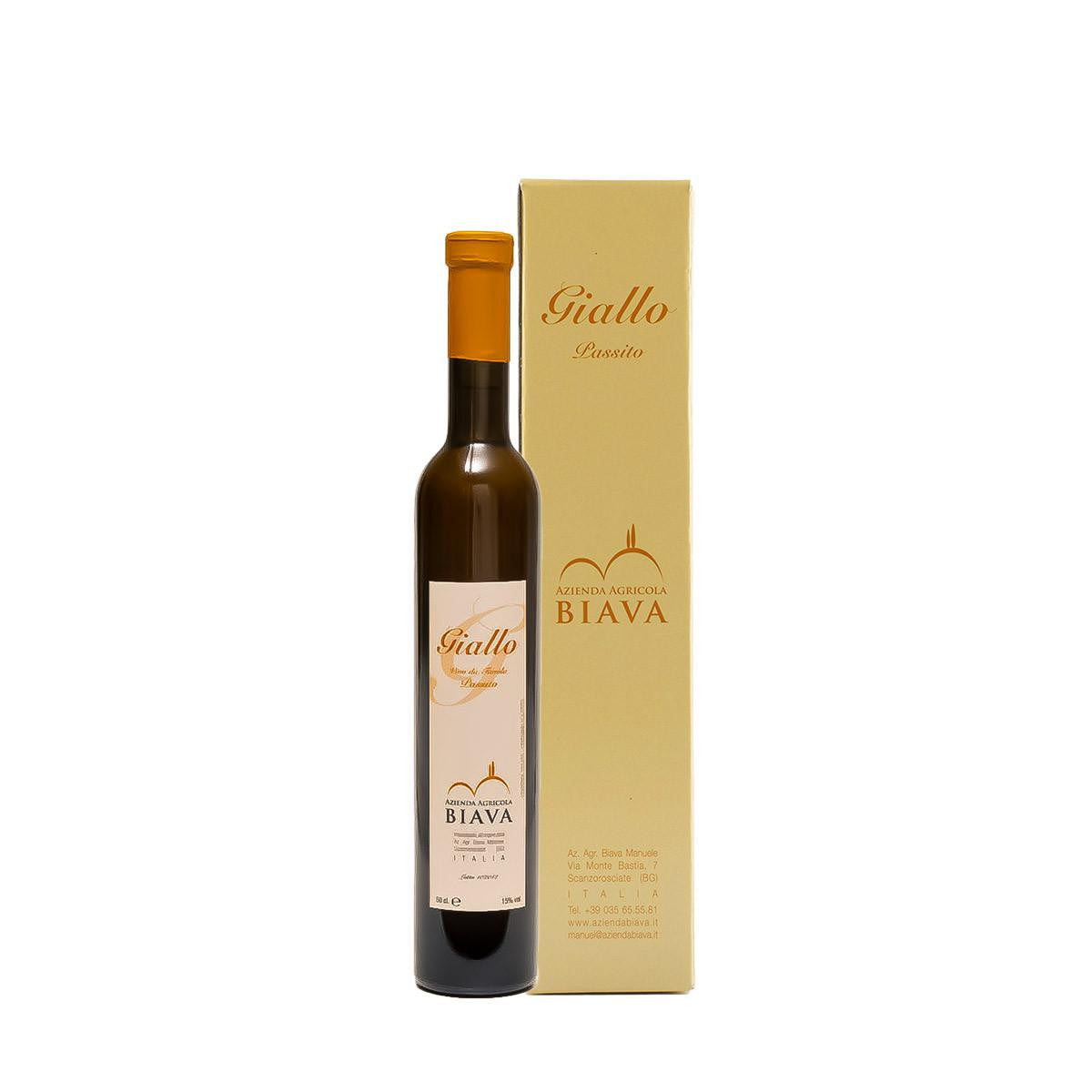 "Giallo" Vino Bianco da uve Passite 50 Cl Astucciato - Biava