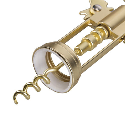 Apribottiglie/cavatappi a spirale 2 leve Oro satinato - Galileo
