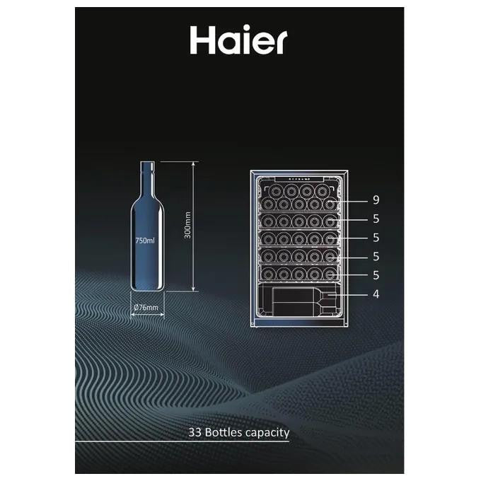Haier Wine Bank 50 Serie 3 HWS33GG Cantinetta Vino 33 Bottiglie