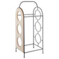 Portabottiglie Vino - Colore Nero - 3 Scomparti - Cm 19X16X45