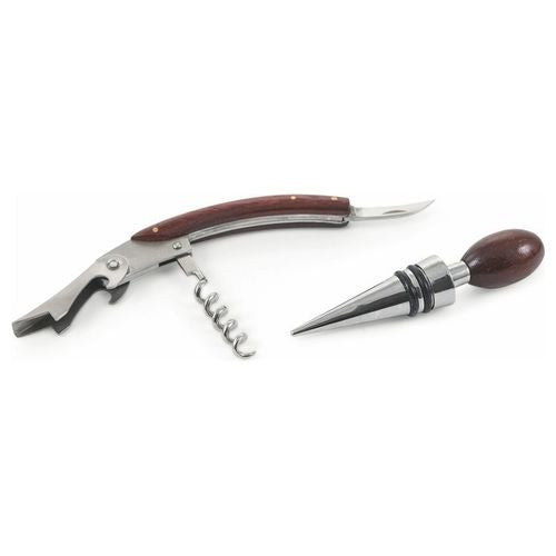 Cavatappi con tappo per bottiglia in acciaio GL-2197557