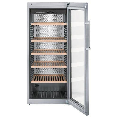 Liebherr WKes 4552 Cantina Climatizzata Allestimento GrandCru Capacita 201 Bottiglie Classe energetica F Filtro ai Carboni Attivi  5 Ripiani in Faggio Acciaio Satinato