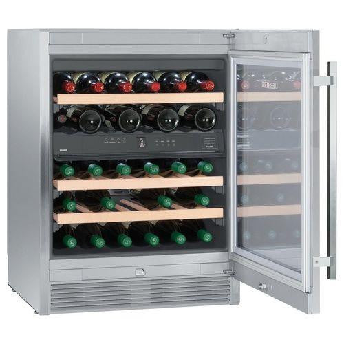 Liebherr WTes 1672 Cantina Temperata Allestimento Vinidor Capacita 34 Bottiglie Classe energetica G Filtro ai Carboni Attivi  3 Ripiani in Faggio Acciaio