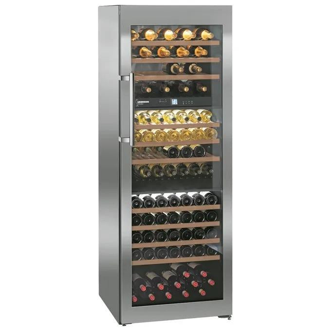 Liebherr WTes 5872 Cantina Temperata Allestimento Vinidor Capacita 178 Bottiglie Classe energetica G Filtro ai Carboni Attivi  12 Ripiani in Faggio Acciaio