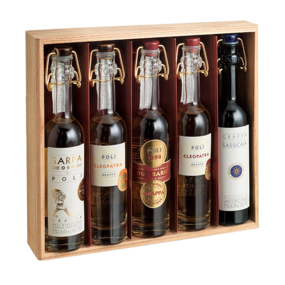Cofanetto Barrel Experience 5 Grappe 10 Cl - Distilleria Poli