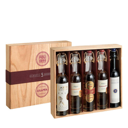 Cofanetto Barrel Experience 5 Grappe 10 Cl - Distilleria Poli