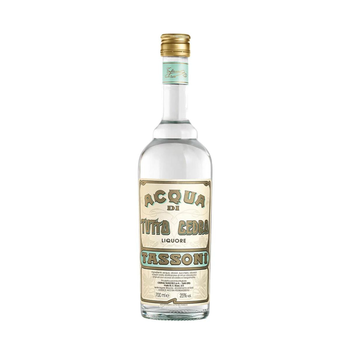 Tassoni Acqua Tutto Cedro 25° Liquore, Cl 70